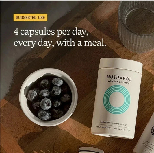 Pack of 2 Nutrafol Women's Balance - 240 Capsules Glass Bottle