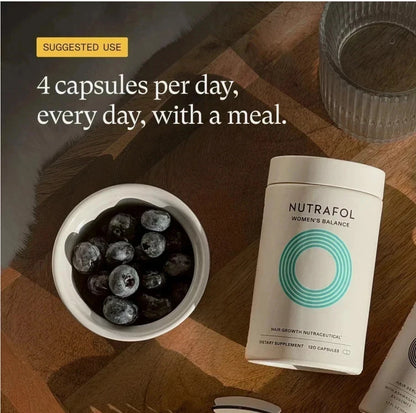 Pack of 2 Nutrafol Women's Balance - 240 Capsules Glass Bottle